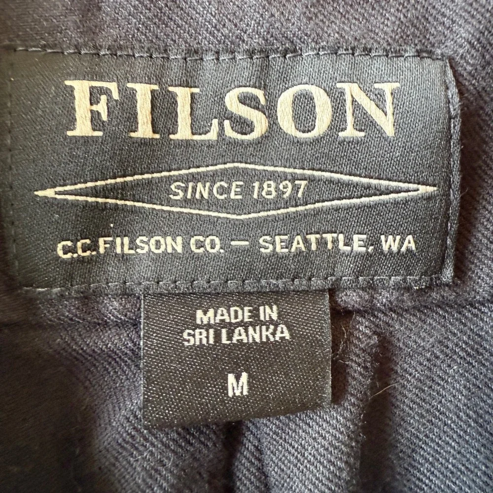 Seattle‎ Kraken CC Filson Guide Shirt Mens button Up Size M. Black $140